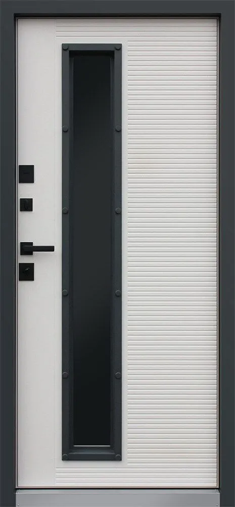 Входная дверь Романо термо с окном 880*2050 (Романо термо с окном капучино ZB 853-2)