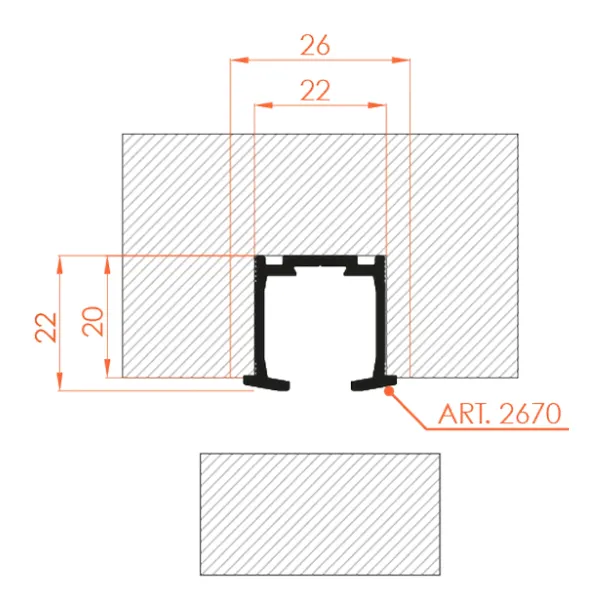 Направляющий профиль TRACK 2670/200