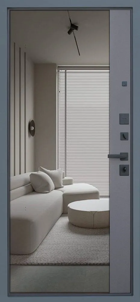 Входная дверь Милан с зеркалом 880*2050 (Милан с зеркалом графит TF40IE-X-89-U)