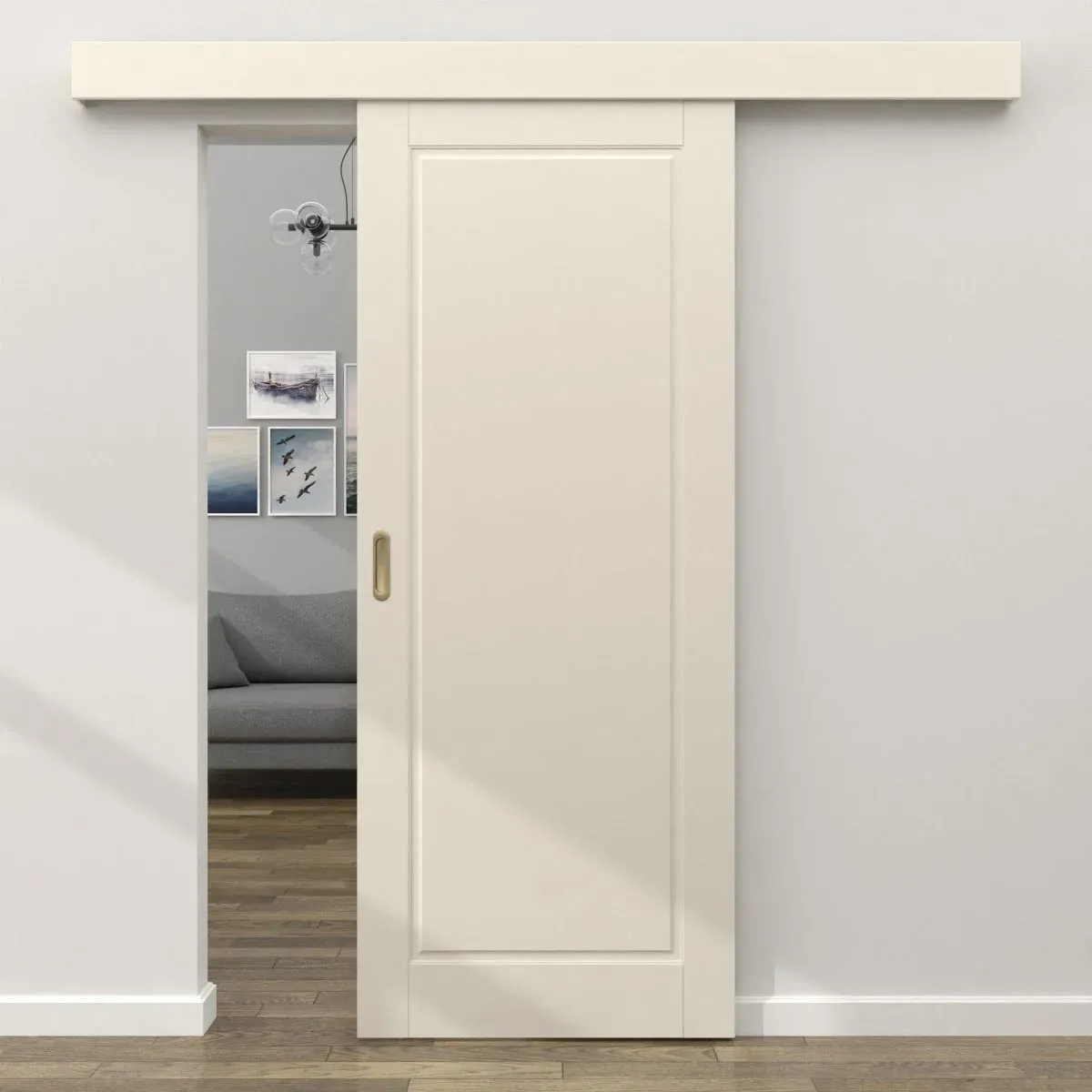 Комплект для одностворчатой двери от 650 до 1100мм, двойной доводчик SLIDING