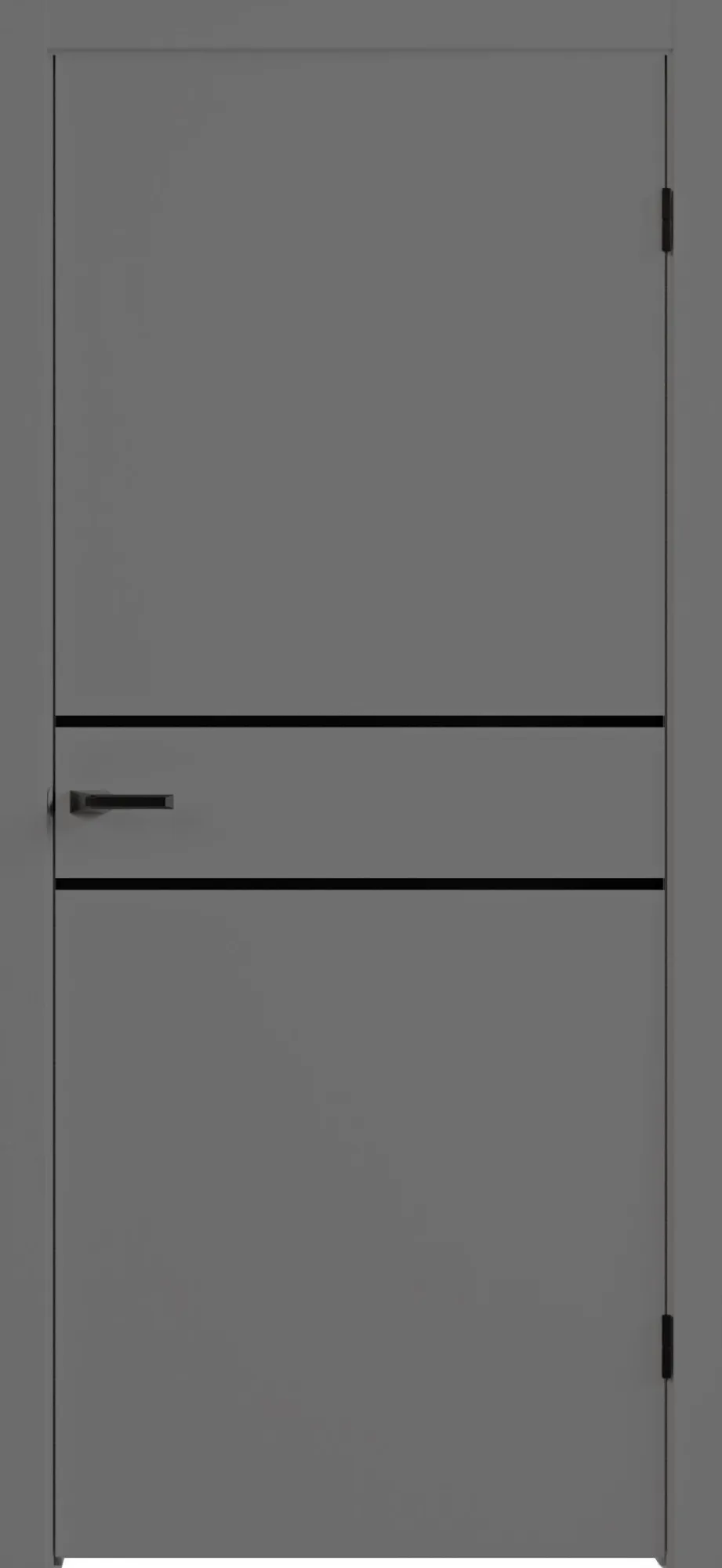 Межкомнатная дверь LINE 2 (Софт графит гладкий) 600*2000