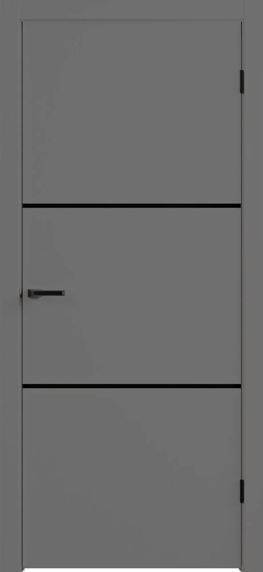 Межкомнатная дверь LINE 3 (Софт графит гладкий) 600*2000