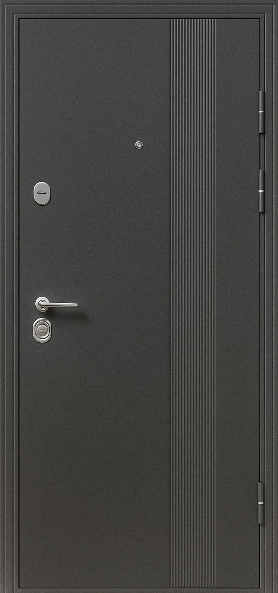 Входная дверь ФОРТИС BLACK 960*2051 (ФОРТИС BLACK ясень белый)