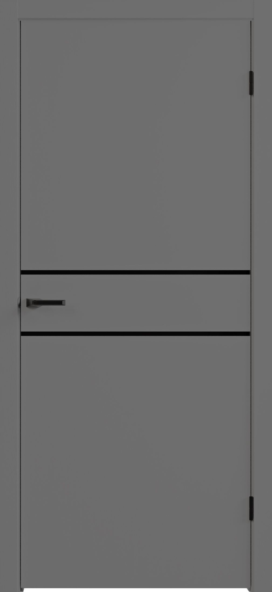 Межкомнатная дверь LINE 2 (Софт графит гладкий) 600*2000