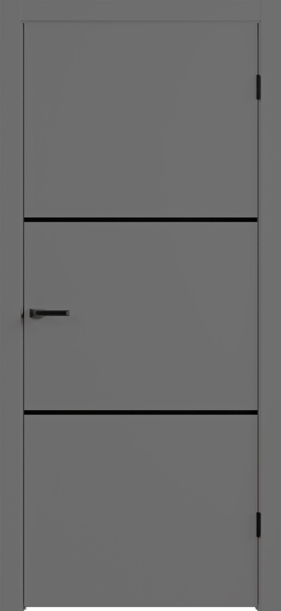 Межкомнатная дверь LINE 3 (Софт графит гладкий) 600*2000