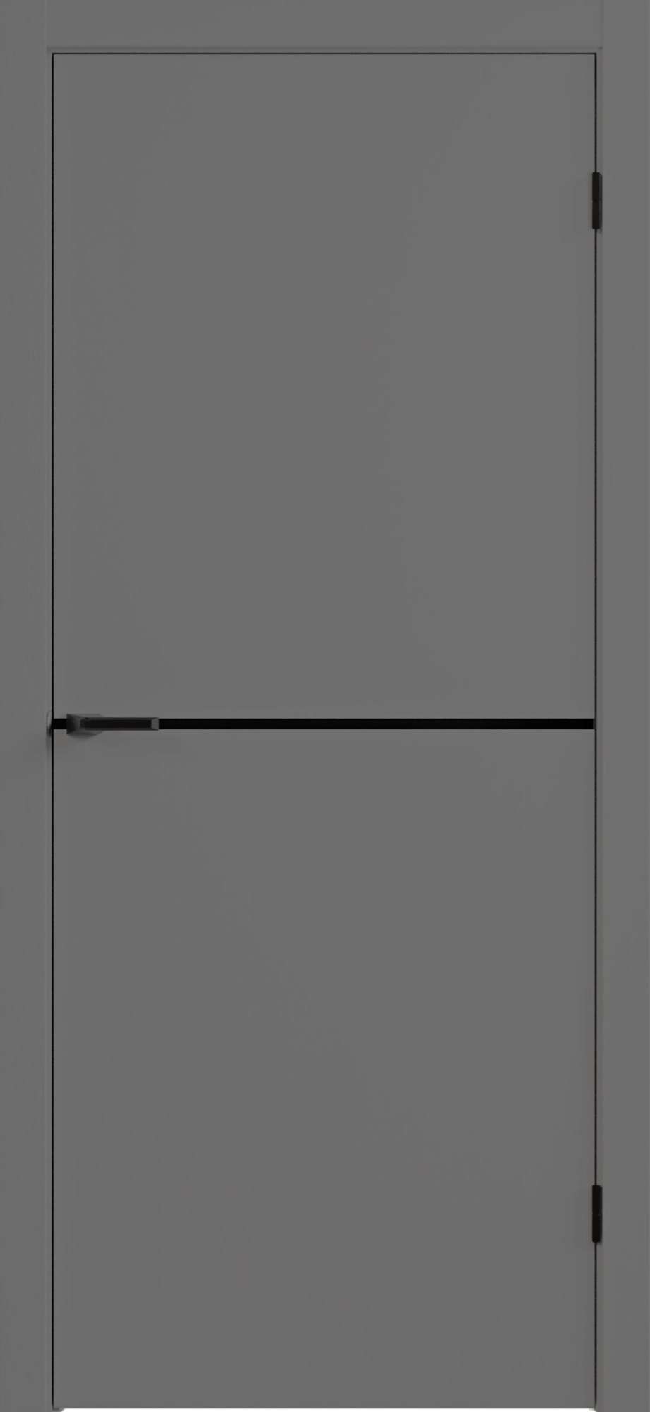 Межкомнатная дверь LINE 1 (Софт графит гладкий) 600*2000