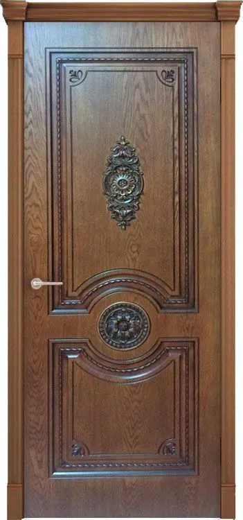 Межкомнатная дверь Олимп ДГ (Орех 2) 600*2000