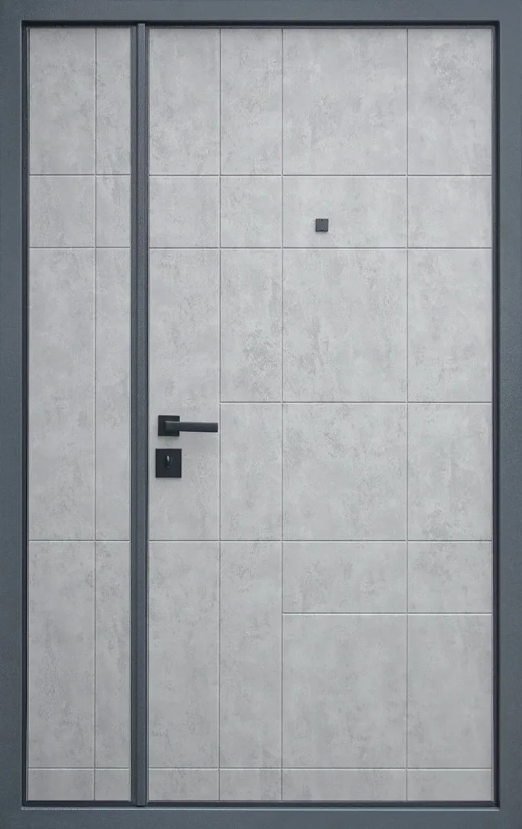 Входная дверь Ангара двустворчатая 1200*2050 (Ангара двустворчатая бетон светлый)