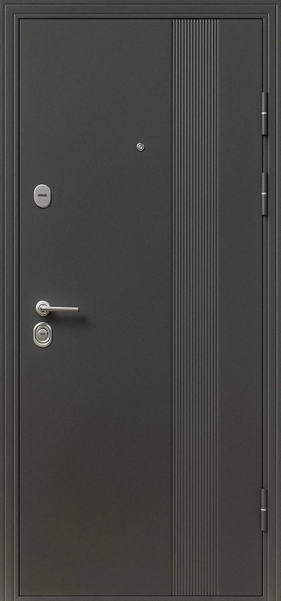 Входная дверь ФОРТИС BLACK 960*2051 (ФОРТИС BLACK ясень белый)