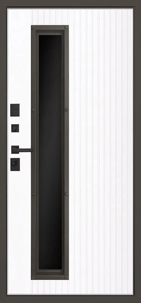 Входная дверь Артемон термо с окном 880*2050 (Артемон термо с окном белый матовый)