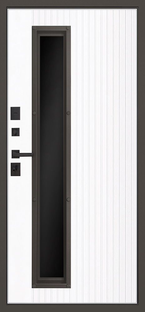 Входная дверь Артемон термо с окном 880*2050 (Артемон термо с окном белый матовый)
